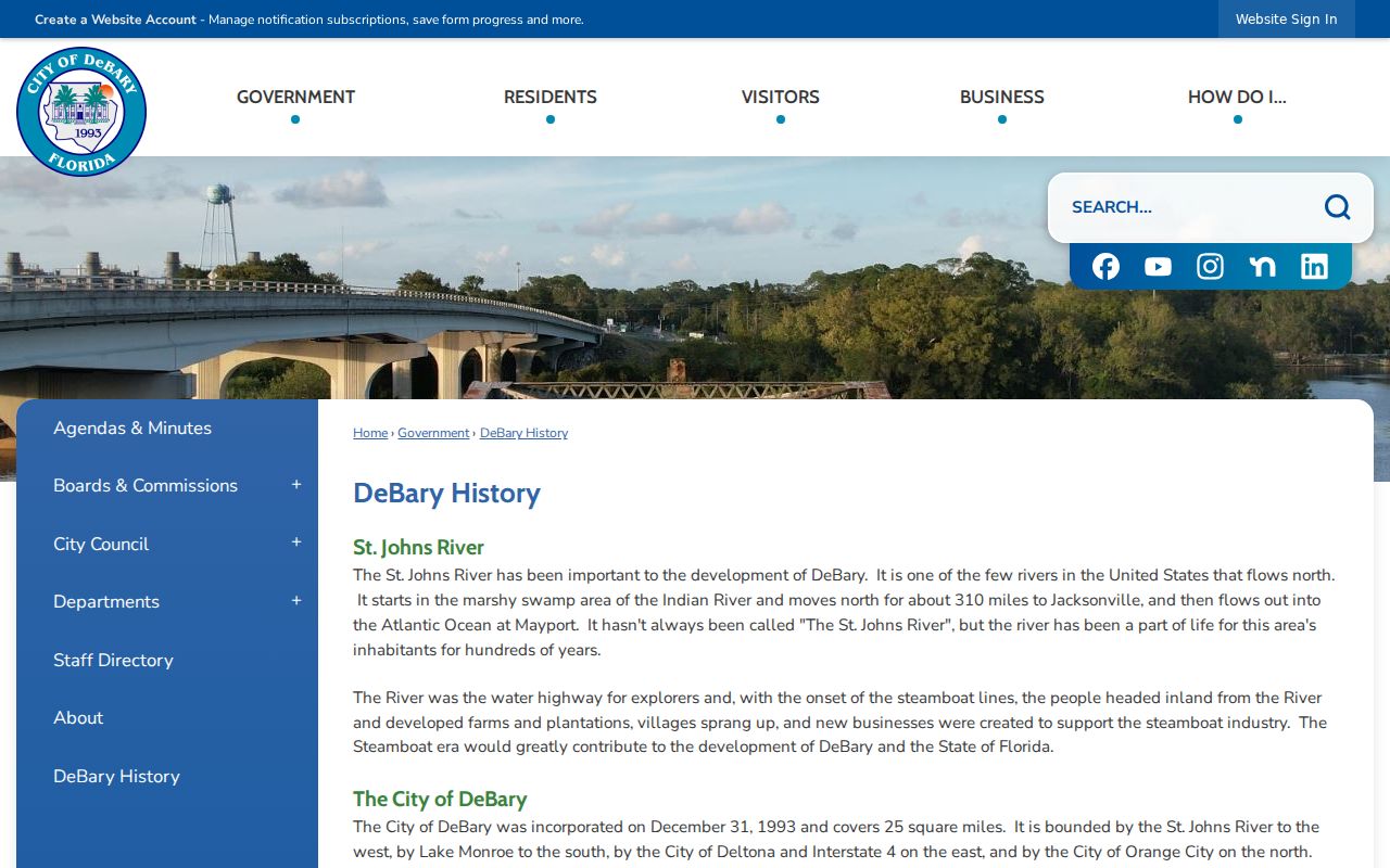 DeBary city directory historical archive context