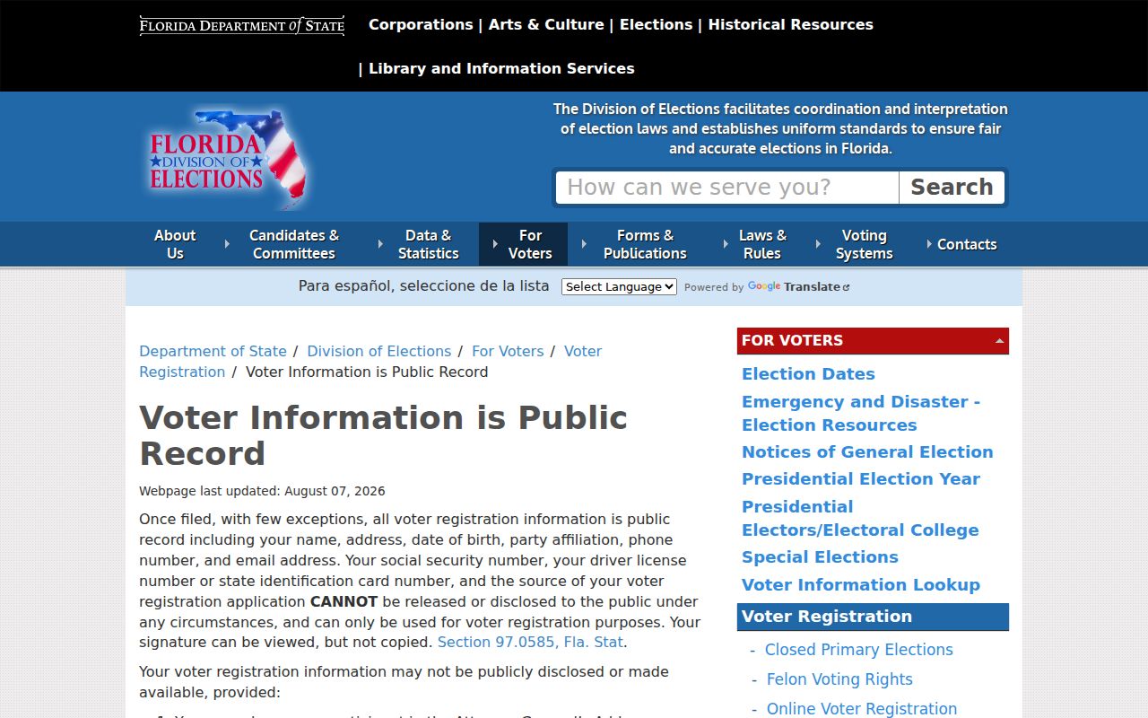 DeBary residents directory Florida public voter information