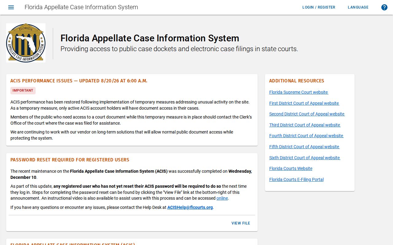 DeBary resident lookup Florida appellate case information